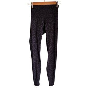 Lululemon Pants Women's 2 Black Gray Wunder Under High Rise Tight 28" Camo